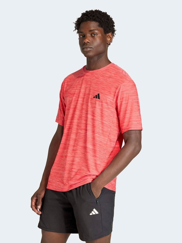adidas Coral Workout Essentials Flex T-Shirt - Image 1 of 6 adidas Coral Workout Essentials Flex T-Shirt - Image 1 of 6