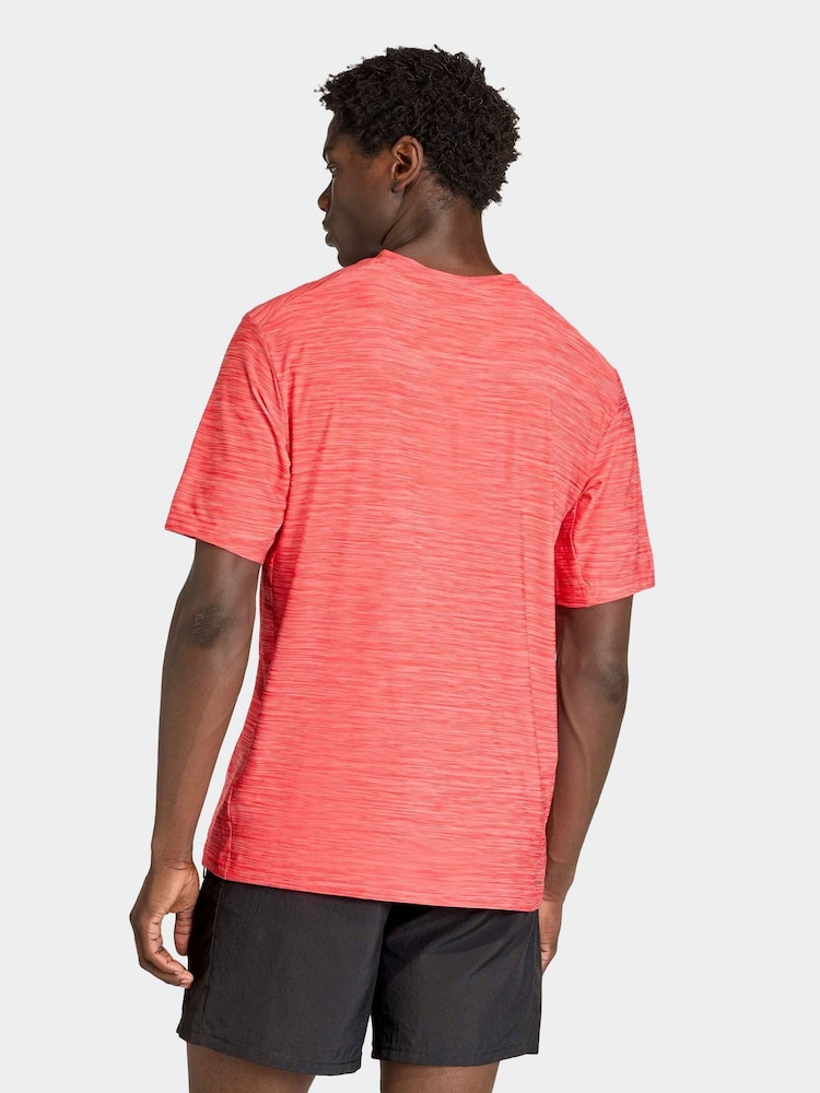 adidas Coral Workout Essentials Flex T-Shirt - Image 2 of 6 adidas Coral Workout Essentials Flex T-Shirt - Image 2 of 6