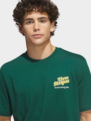 adidas Green Sports Bar Pool Graphic T-Shirt - Image 4 of 6