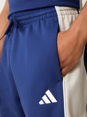 adidas Blue Seasonal Essentials Colorblock Fleece Shorts - Image 4 of 5