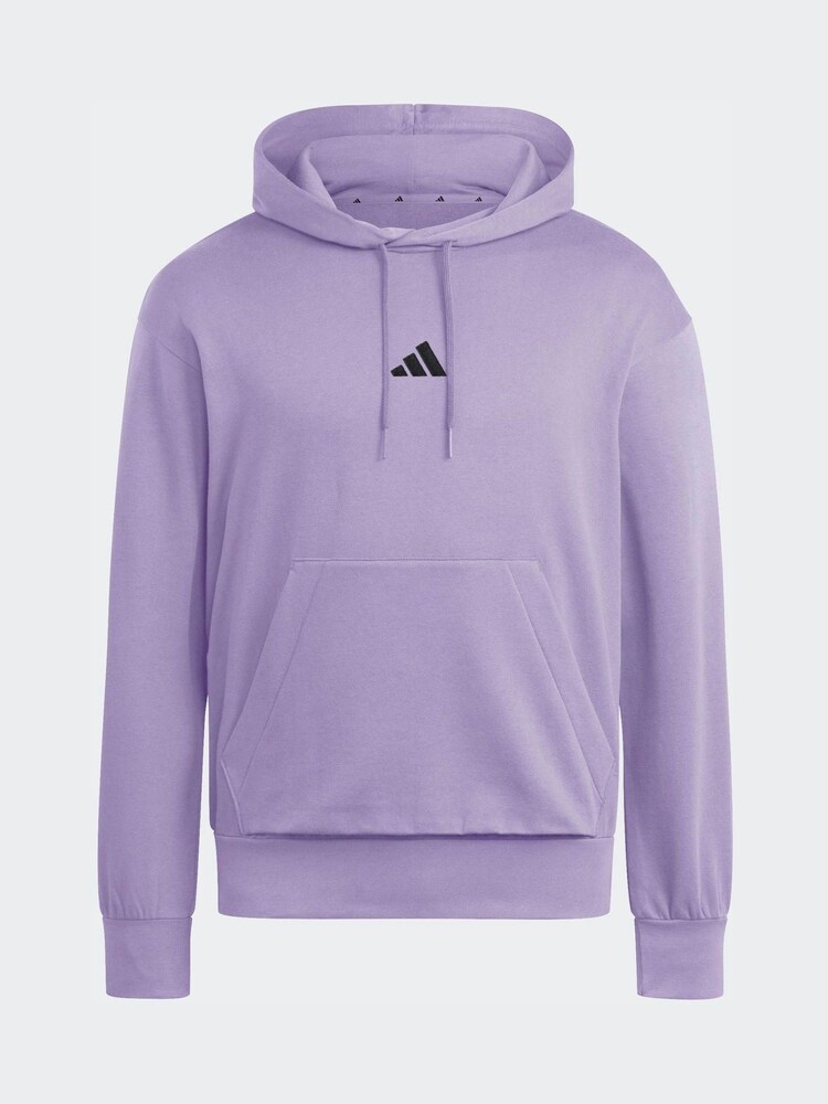 adidas Purple Essentials Feelcozy Fleece Hoodie - Image 1 of 2 adidas Purple Essentials Feelcozy Fleece Hoodie - Image 1 of 2
