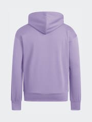 adidas Purple Essentials Feelcozy Fleece Hoodie - Image 6 of 6
