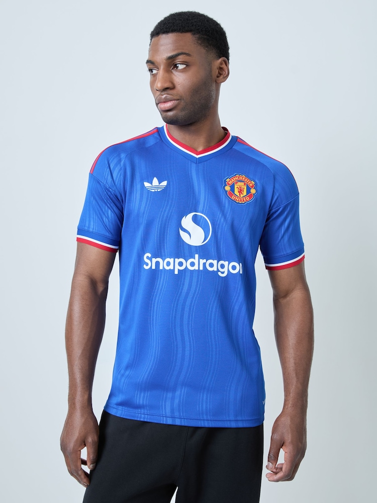 adidas orignals Blue Manchester United 26/27 Away Jersey - Image 1 of 4 adidas orignals Blue Manchester United 26/27 Away Jersey - Image 1 of 4