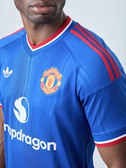 adidas orignals Blue Manchester United 26/27 Away Jersey - Image 4 of 4