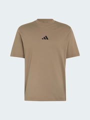 adidas Khaki Essentials Small Logo Single Jersey T-Shirt - Image 1 of 1
