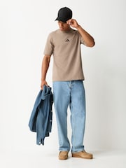 adidas Khaki Essentials Small Logo Single Jersey T-Shirt - Image 2 of 5