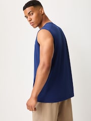 adidas Blue Short Sleeve Training Vest - Image 3 of 5