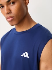 adidas Blue Short Sleeve Training Vest - Image 4 of 5