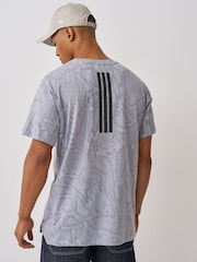 adidas Grey D4T Primelift Aop T-Shirt - Image 2 of 5