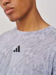 adidas Grey D4T Primelift Aop T-Shirt - Image 4 of 5