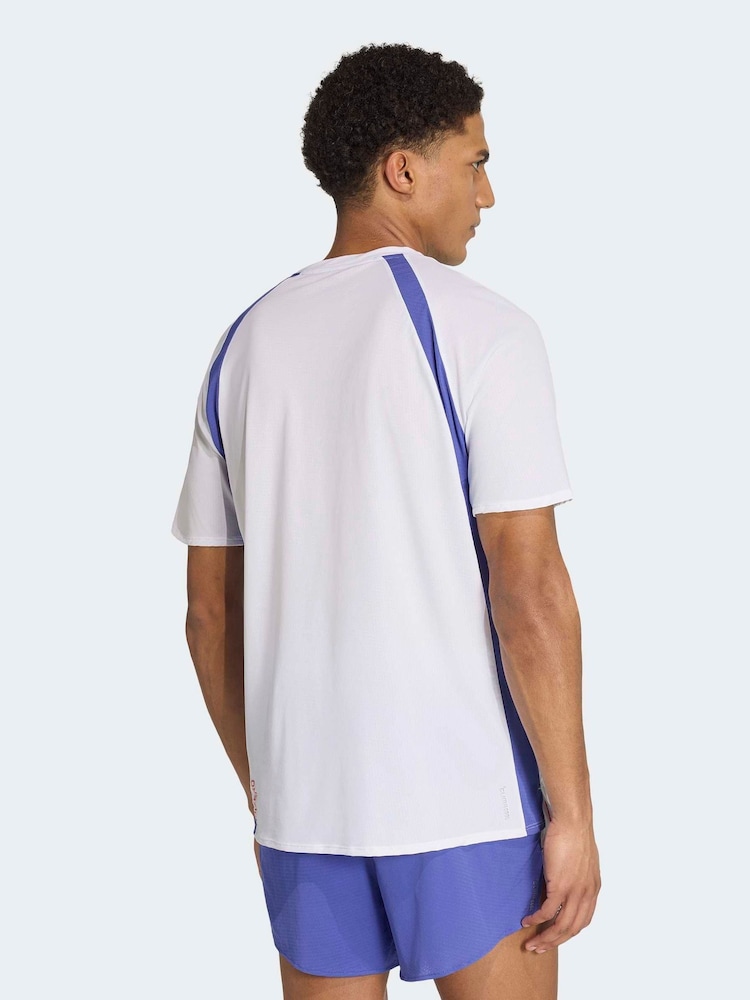 adidas White Adizero Archive Running T-Shirt - Image 2 of 8 adidas White Adizero Archive Running T-Shirt - Image 2 of 8