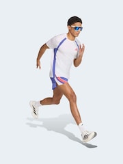 adidas White Adizero Archive Running T-Shirt - Image 3 of 8