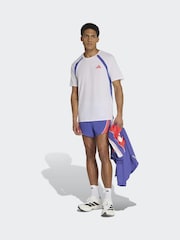 adidas White Adizero Archive Running T-Shirt - Image 4 of 8
