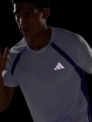 adidas White Adizero Archive Running T-Shirt - Image 7 of 8