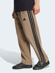 adidas Beige 3-Stripes Woven Snap Joggers - Image 1 of 6
