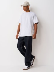 adidas Grey Adidas Kit 3-Stripes Loose T-Shirt - Image 2 of 5