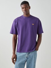 adidas Originals Purple Trefoil Essentials Loose T-Shirt - Image 1 of 5