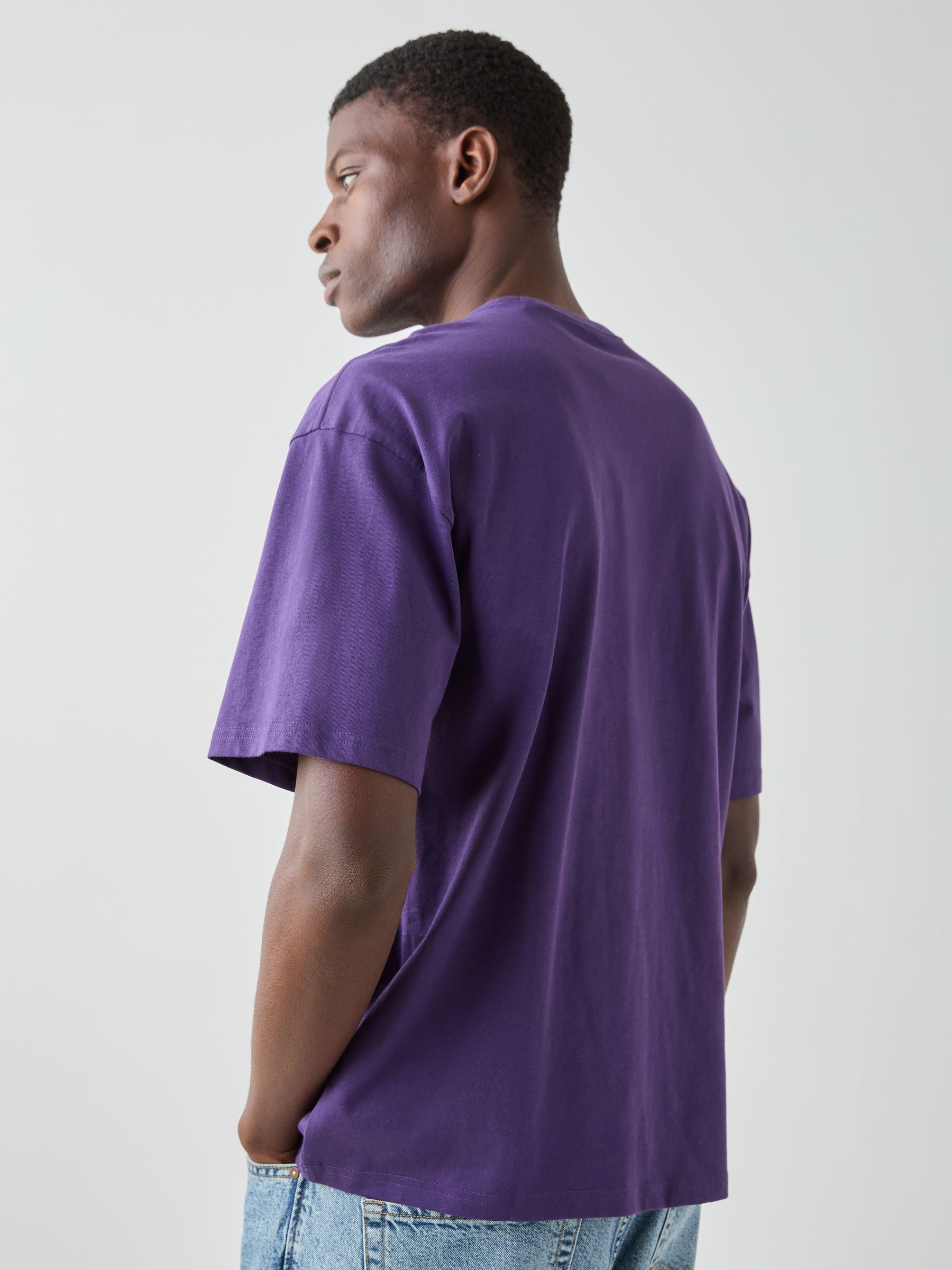 Buy adidas Originals Purple Trefoil Essentials Loose T-Shirt from Buy adidas Originals Purple Trefoil Essentials Loose T-Shirt from