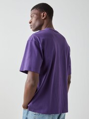 adidas Originals Purple Trefoil Essentials Loose T-Shirt - Image 3 of 5