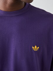 adidas Originals Purple Trefoil Essentials Loose T-Shirt - Image 4 of 5
