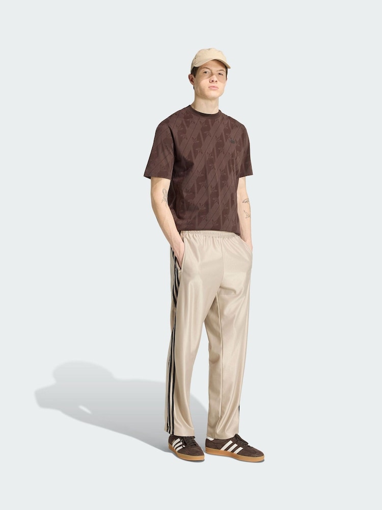 adidas Originals Brown Monagram Aop T-Shirt - Image 1 of 5 adidas Originals Brown Monagram Aop T-Shirt - Image 1 of 5