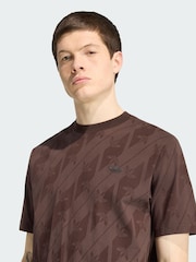 adidas Originals Brown Monagram Aop T-Shirt - Image 3 of 5