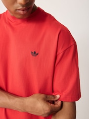 adidas Originals Red Trefoil Essentials Loose T-Shirt - Image 4 of 5