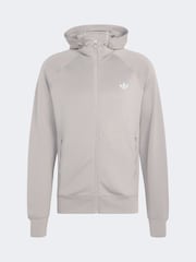 Сірий - adidas Originals Trefoil Essentials Spacer Fullzip Hoodie - Image 6 of 6