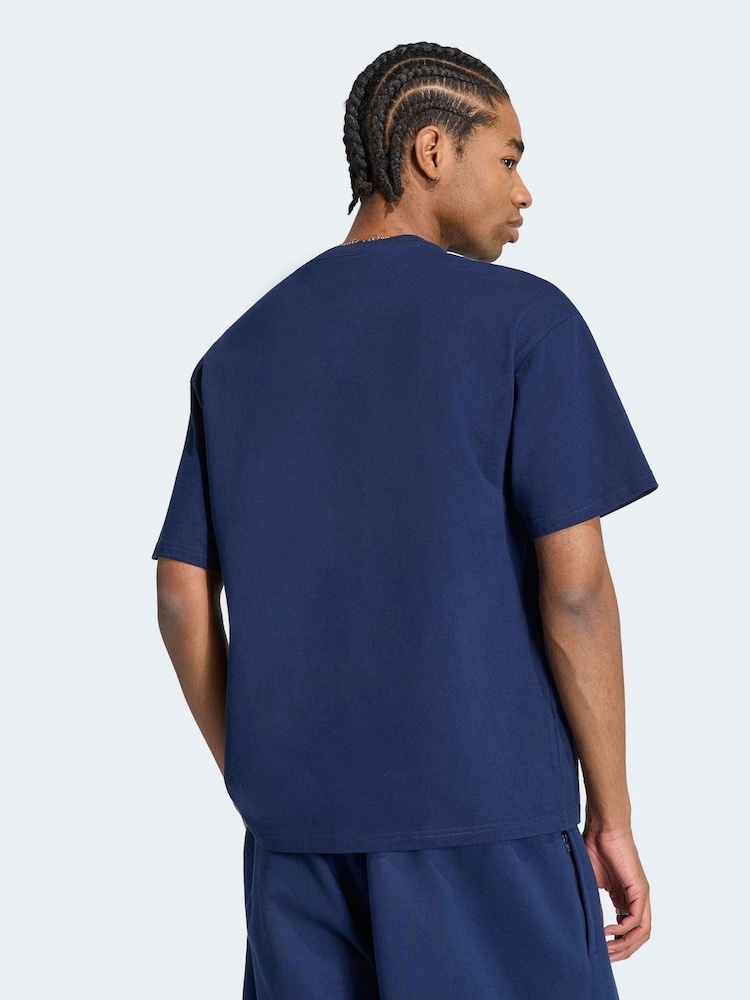 adidas Originals Blue Trefoil Essentials Loose T-Shirt - Image 2 of 6 adidas Originals Blue Trefoil Essentials Loose T-Shirt - Image 2 of 6