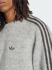 adidas originals סווטשירט סרוג עם צווארון עגול ו-3 פסים - תמונה 3 מתוך 6