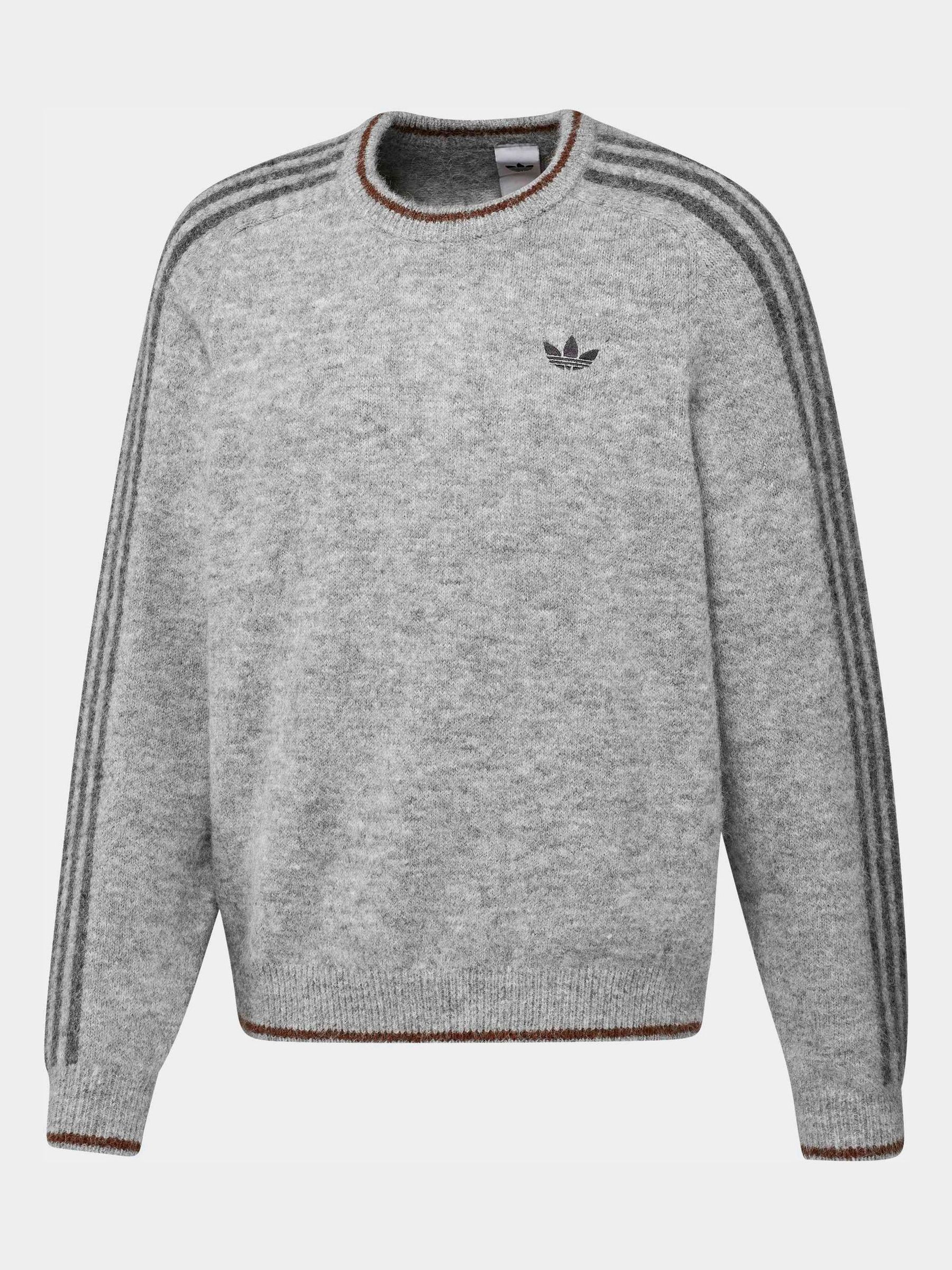 Buy adidas Originals Grey 3S Knit Crew Neck Sweat Top from Next USA