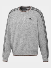 adidas originals סווטשירט סרוג עם צווארון עגול ו-3 פסים - תמונה 6 מתוך 6