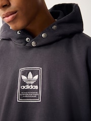 黑色 - adidas Originals Elevated Gfx Hoodie - 圖片 4/6