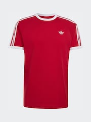 adidas Originals Burgundy 3-Stripes T-Shirt - Image 1 of 1