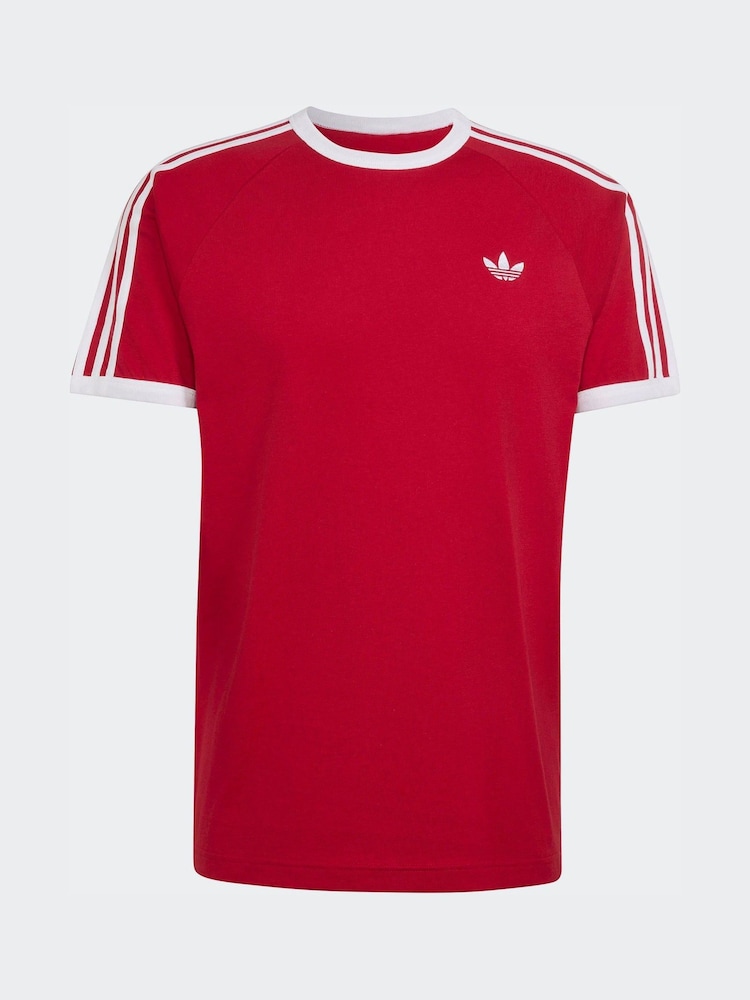 adidas Originals Burgundy 3-Stripes T-Shirt - Image 1 of 1 adidas Originals Burgundy 3-Stripes T-Shirt - Image 1 of 1