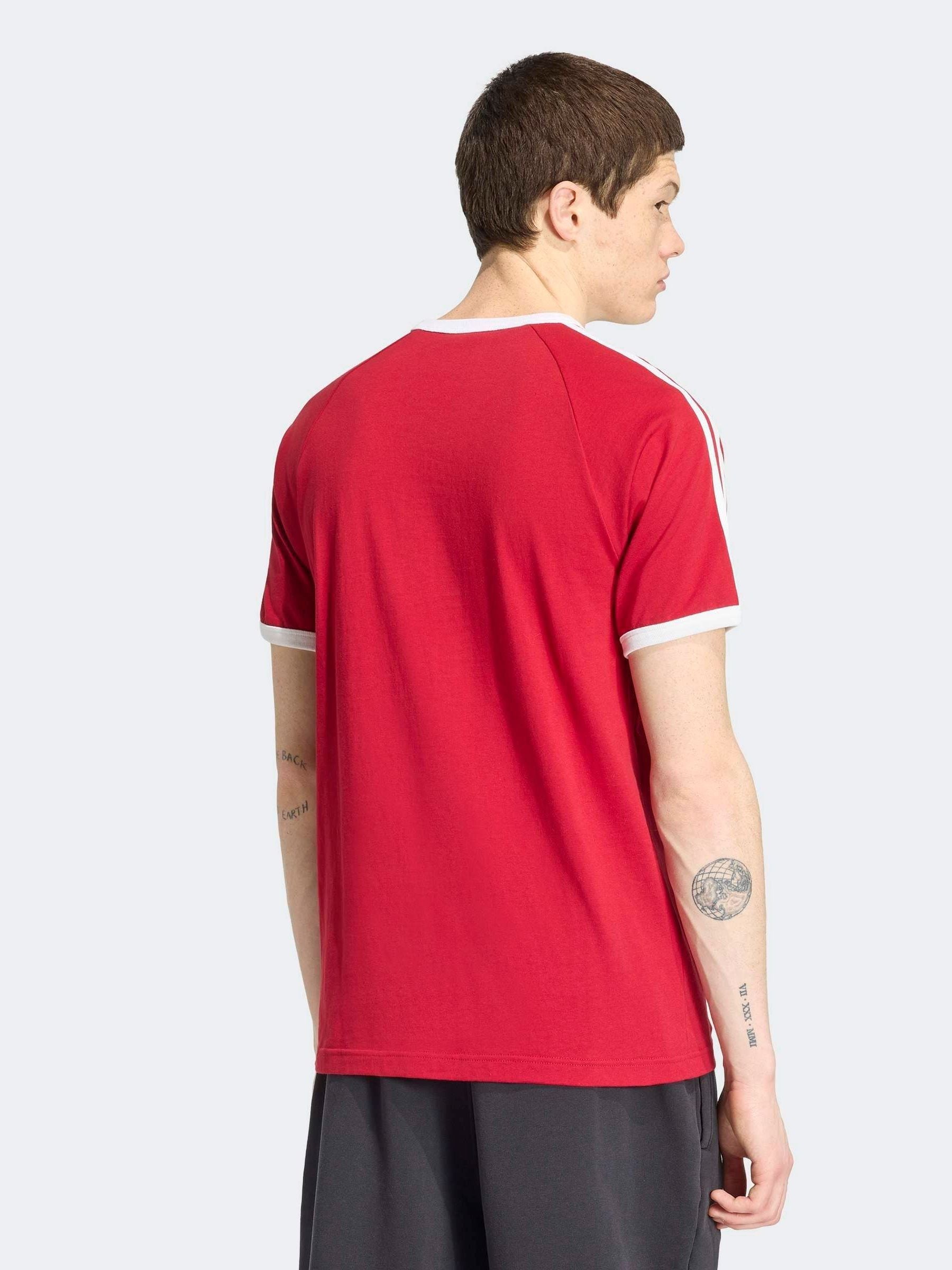 Buy adidas Originals Burgundy 3-Stripes T-Shirt from Next India