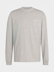 adidas Originals Grey Trefoil Essentials Longsleeve T-Shirt - Image 1 of 1
