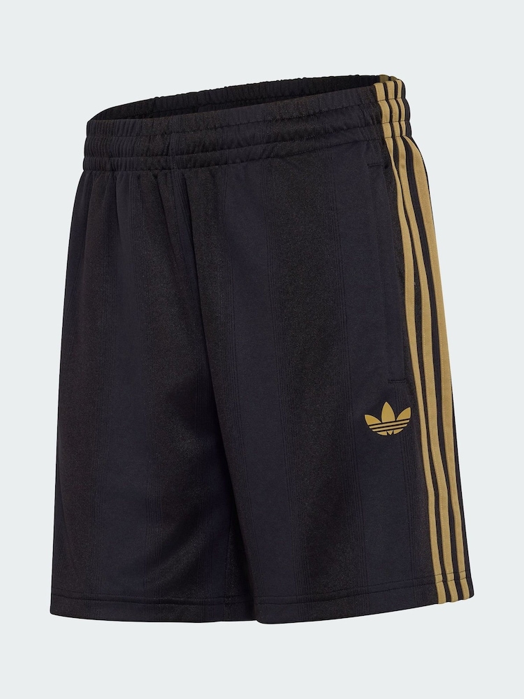 adidas Originals Black Adidas Adicolor Jacquard Shorts - Image 5 of 5
