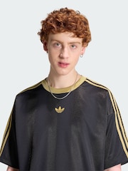adidas Originals Black/Gold Adicolor Jacquard Jersey - Image 3 of 5