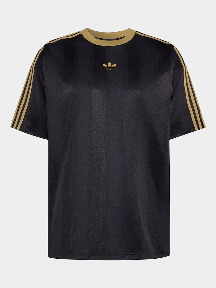 adidas Originals Black/Gold Adicolor Jacquard Jersey - Image 5 of 5 adidas Originals Black/Gold Adicolor Jacquard Jersey - Image 5 of 5