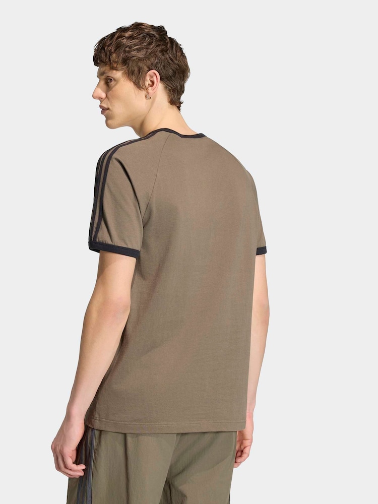 Khaki - adidas originals 3-Raita T-paita - Kuva 2 / 6