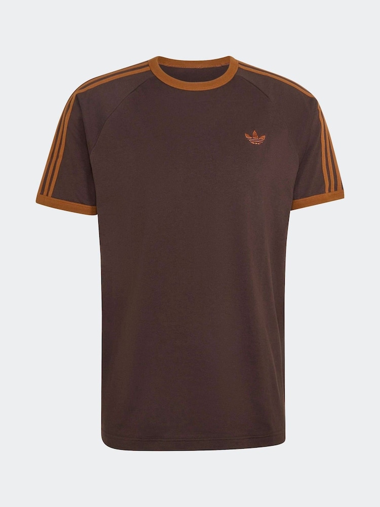 Ruskea/Oranssi - adidas originals 3-Raita T-paita - Kuva 6 / 6
