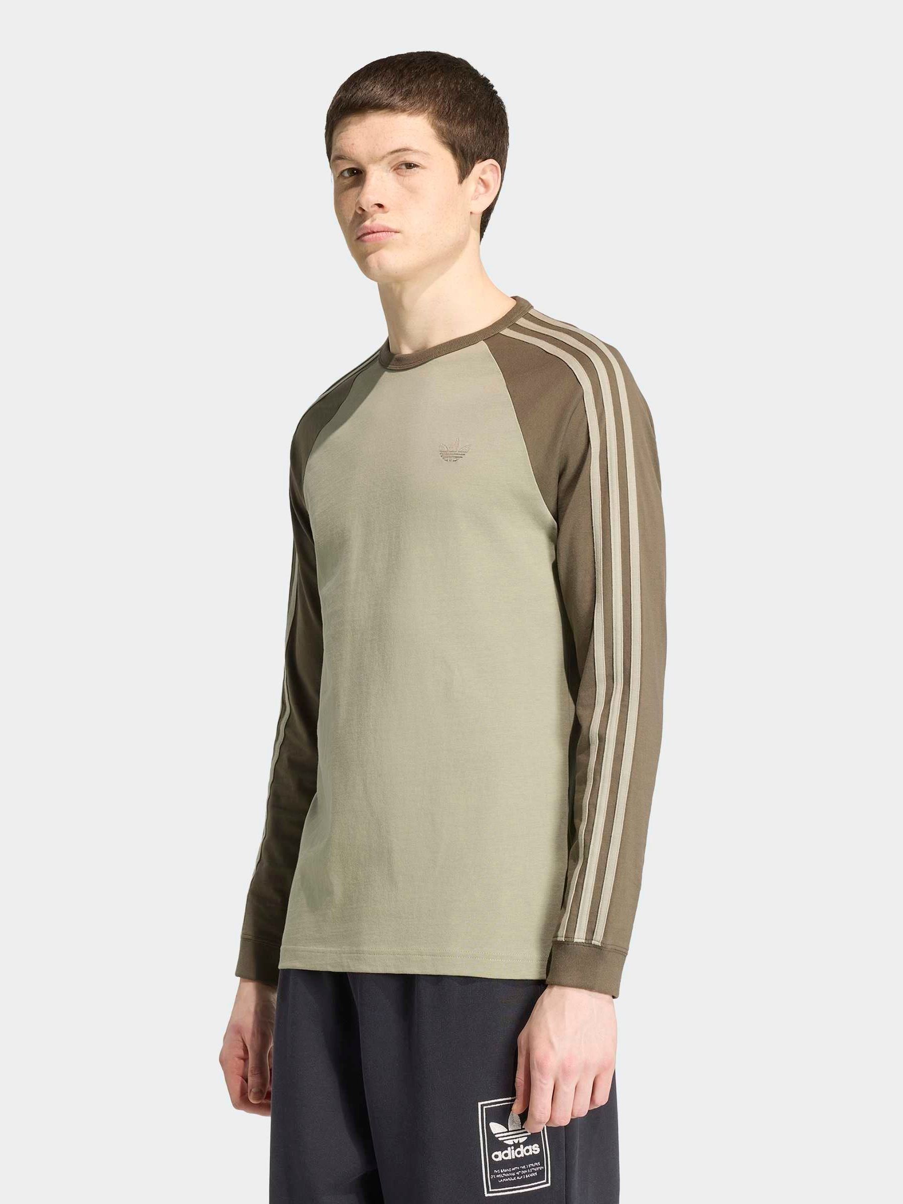 トップス Layer Panel Longsleeve Tee Beige Buy adidas Originals Green 3-Stripes Long Sleeve T-Shirt from the