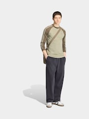 Зелений - adidas Originals 3-Stripes Long Sleeve T-Shirt - Image 3 of 6