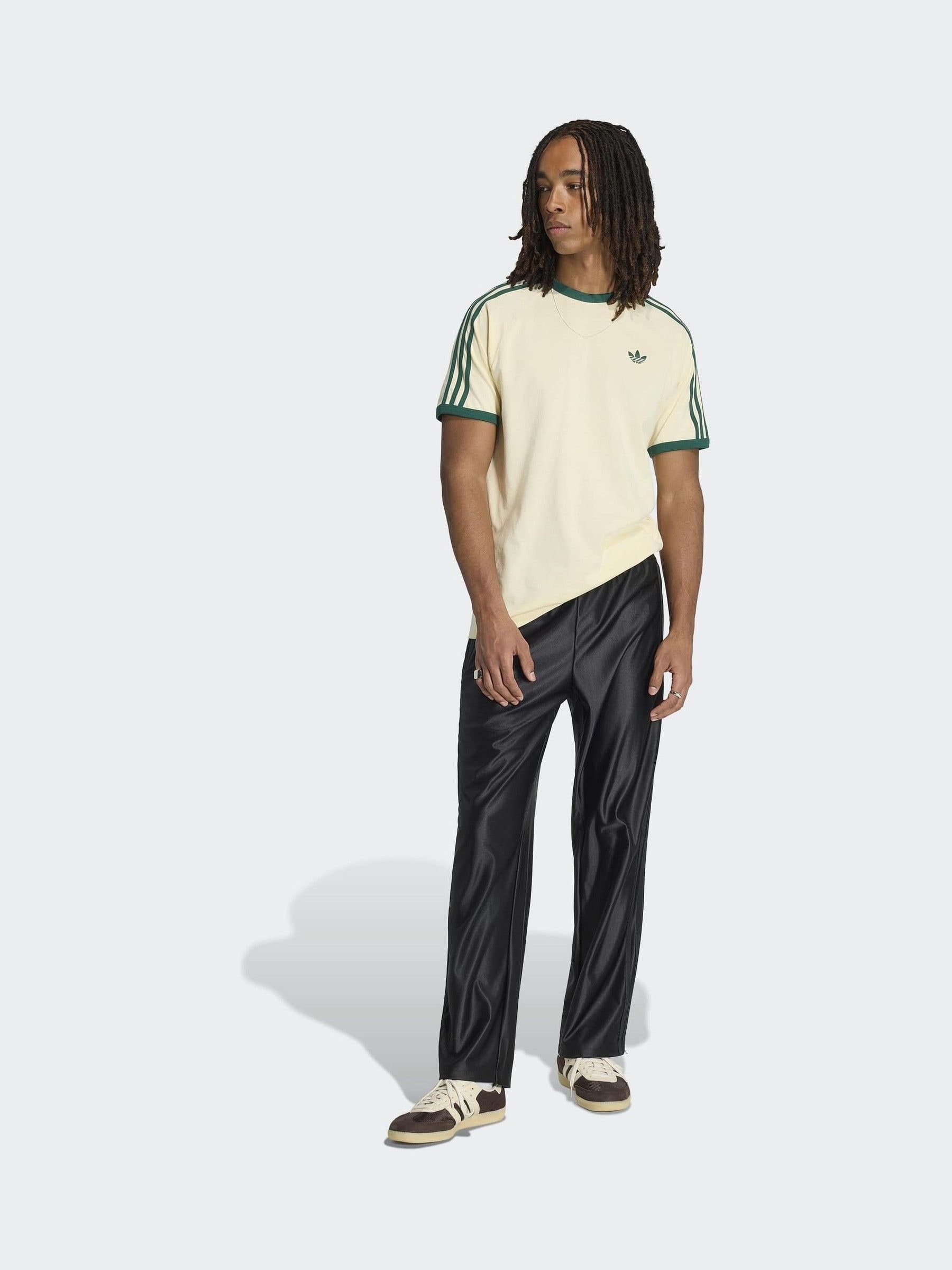 Buy adidas Originals Beige/Green 3-Stripes T-Shirt from Next USA
