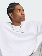 Білий - adidas Originals Trefoil Essentials Longsleeve T-Shirt - Image 4 of 6