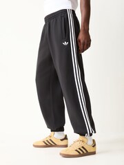 Negro - adidas Originals Adicolor 3 Stripes Cuffed Sweatpants - Imagen 1 de 5