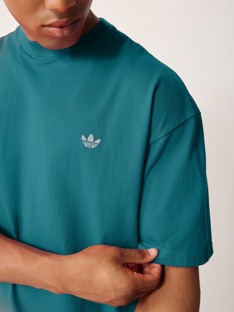 adidas Originals Dark Green Trefoil Essentials Loose T-Shirt - Image 4 of 4