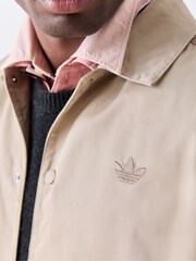 בז' - adidas Originals 3 Stripes Coaches Jacket - תמונה 4 מתוך 6