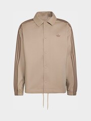 בז' - adidas Originals 3 Stripes Coaches Jacket - תמונה 6 מתוך 6
